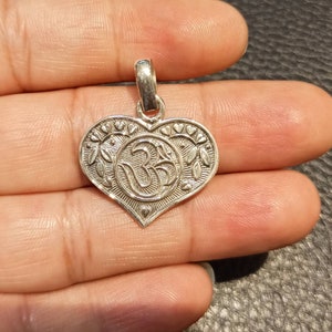 Silver 925 Om Pendant, Handmade Silver 925 Om Pendant,
