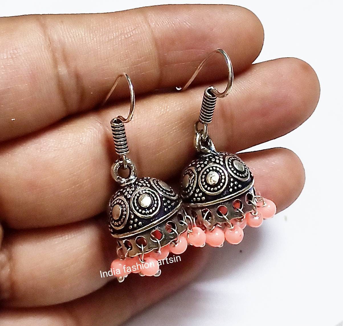 Oxidized Silver Earrings – AryaFashions