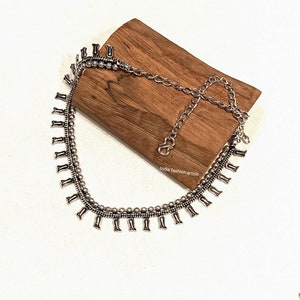Silver Plated Oxidized Necklace/Handmade Ethnic Oxidized Necklace/Indian Fashion Necklace/Tribal Necklace/Gift for her.