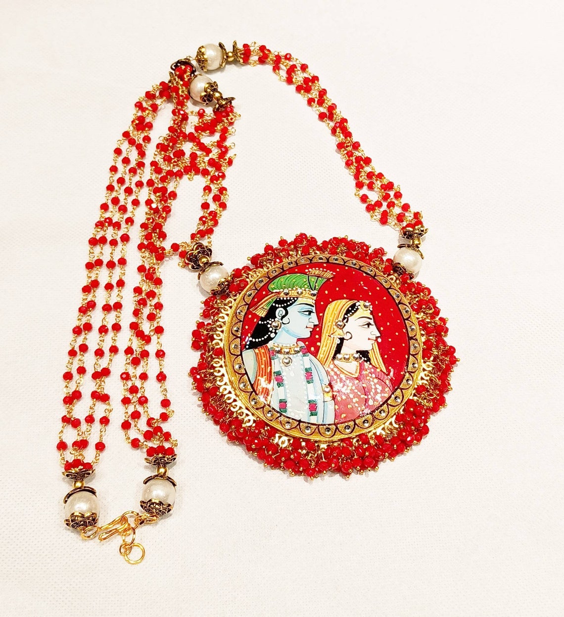 Radha Krishna Handmade Long Necklace/Radha Krishna Hand Etsy