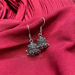 Geoxideerde jhumka/trendy handgemaakte jhumki-oorbellen/geoxideerde oorbellen/etnische oorbellen/lichtgewicht jhumki-oorbellen