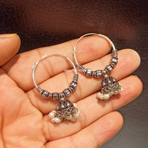 Best gift Latest Indian Jhumki Earring Handmade Jhumka Ethnic Earring for women Chandbali Jhumki Earring Gifts for her Tribal Earring hoops