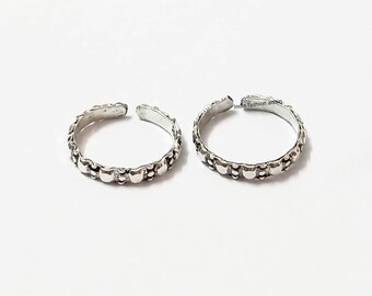 Handmade Silver 925 Toe rings/Finger rings/Thumb Ring/Antique Look Toe rings/Toe rings 1 Pair/Gift for her