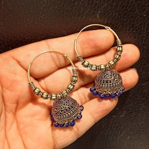 Best gift Latest Indian Jhumki Earring Handmade Jhumka Ethnic Earring for women Chandbali Jhumki Earring Gifts for her Tribal Earring hoops
