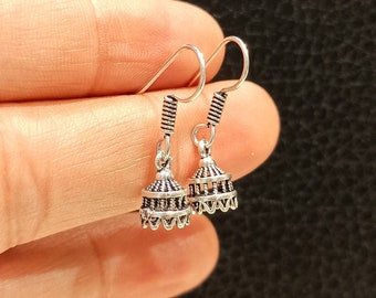 Bohemian Handmade Jhumkas Earrings, Oxidized Earrings, Jaipuri Jhumkas Earrings, Small Jhumkas Earrings