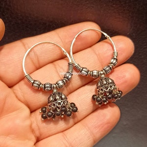 Best gift Latest Indian Jhumki Earring Handmade Jhumka Ethnic Earring for women Chandbali Jhumki Earring Gifts for her Tribal Earring hoops