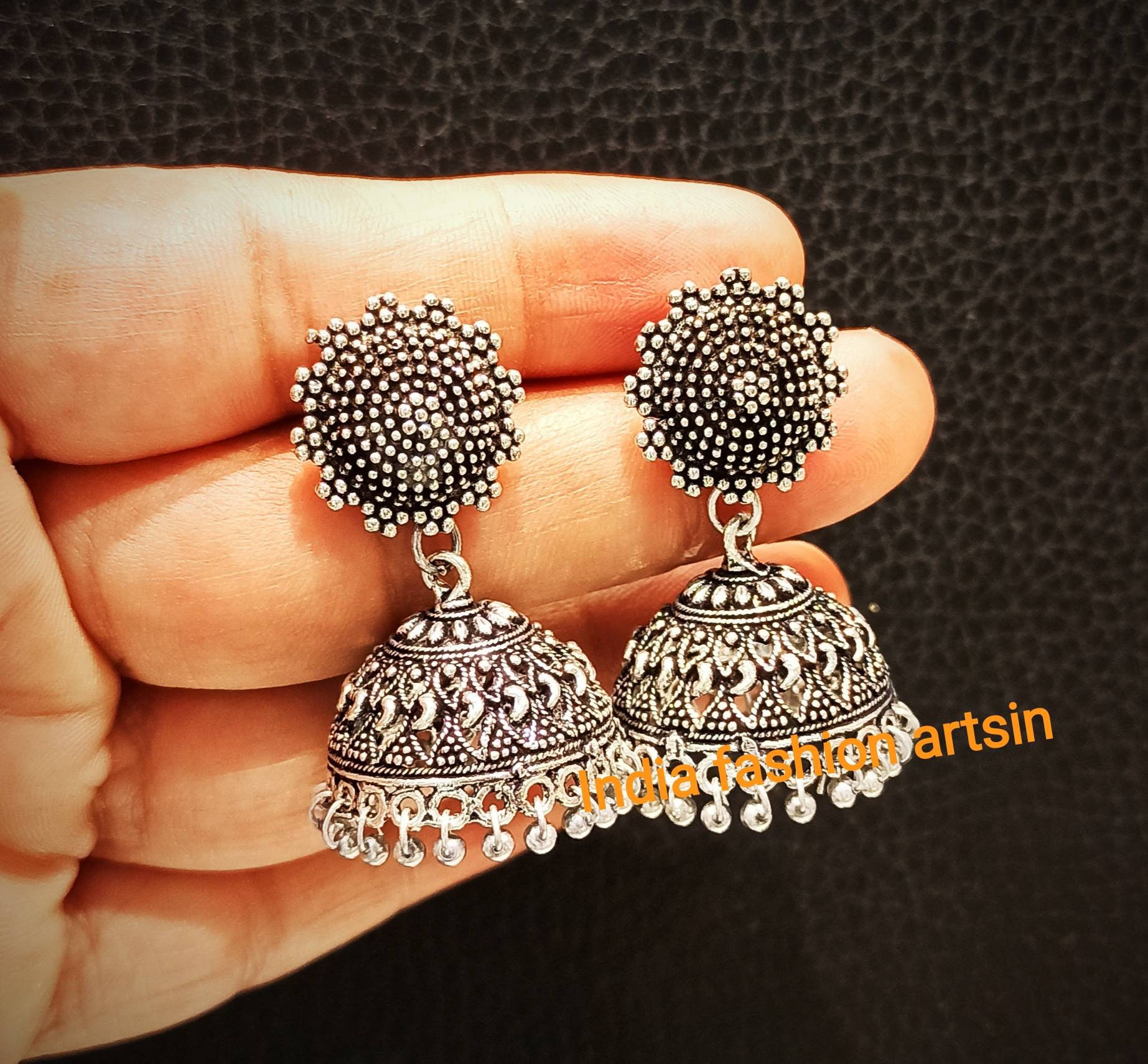 Oxidised Silver Earrings online for women | Silverlinings | Handmade