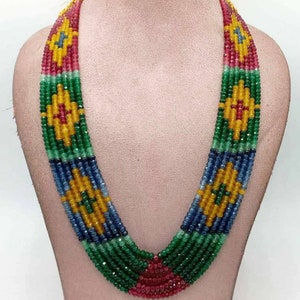 Handmade 7 Layer multicolored Necklace/Beads Jewellery/Beads Necklaces/Fashion Necklace/Necklaces for women/Gift for her