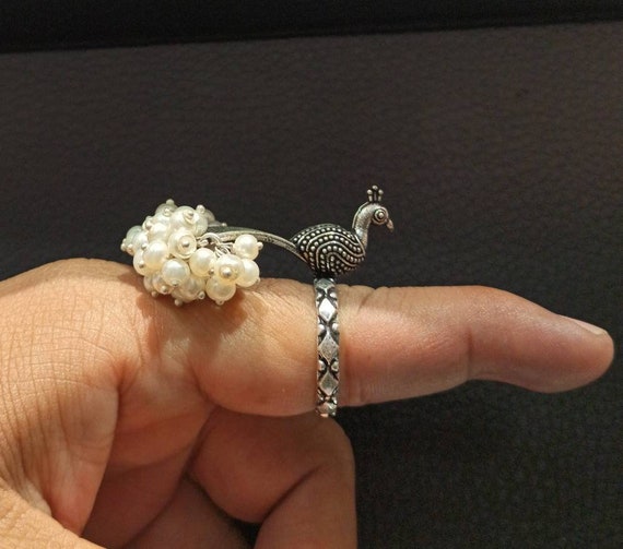 Silver Peacock Design Ladies Ring – HiSa