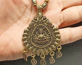 Gold Laxmi Pendant - Etsy