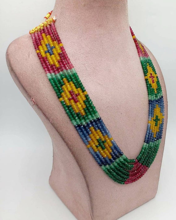 Handmade 7 Layer multicolored Necklace Beads Jewellery Beads Necklaces Fashion Necklace Necklaces for women Gift for her