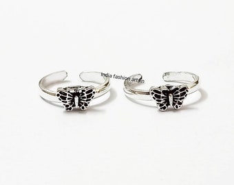 Handmade Silver 925 Toe rings/Finger rings/Thumb Ring/Antique Look Toe rings/Toe rings 1 Pair/Earrings for women