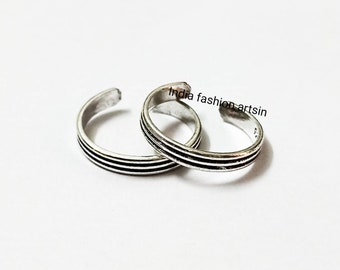 Handmade Silver 925 Toe rings/Finger rings/Thumb Ring/Antique Look Toe rings/Toe rings 1 Pair/Earrings for women