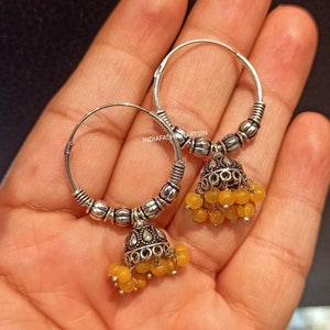 Best gift Latest Indian Jhumki Earring Handmade Jhumka Ethnic Earring for women Chandbali Jhumki Earring Gifts for her Tribal Earring hoops