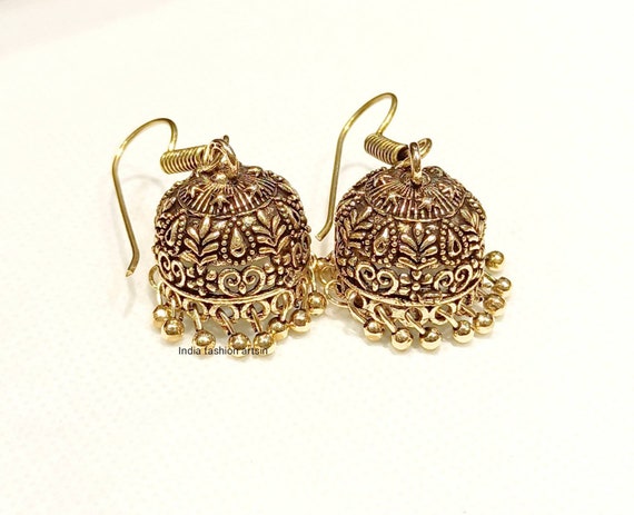Buy Kairangi by Yellow Chimes Gold Plated Copper Classic Meenakari Design  Beads Chand Bali Dangle Earrings for Women and Girls - 8 cm Online at Best  Prices in India - JioMart.