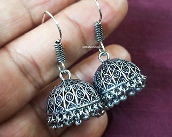 Handmade Brass Jhumka Earrings: Traditional Indian Jewelry
