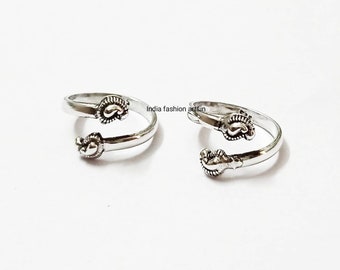 Handmade Silver 925 Toe rings/Finger rings/Thumb Ring/Antique Look Toe rings/Toe rings 1 Pair/Gift for her