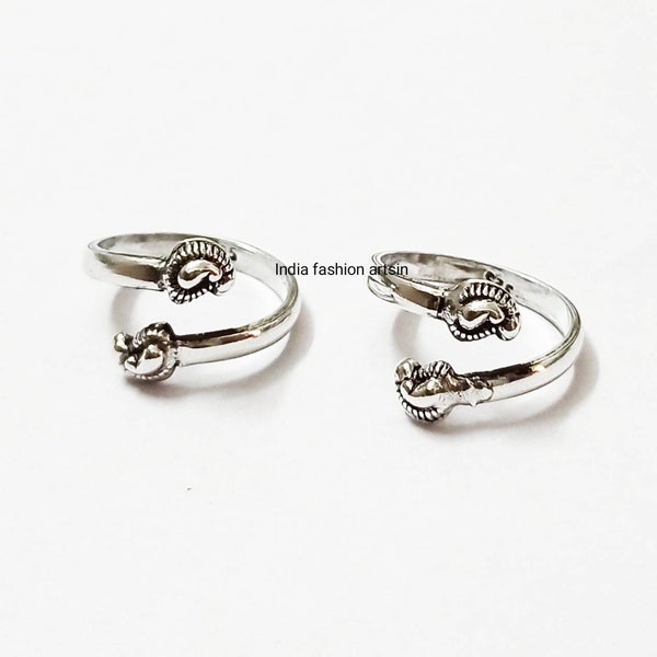 Handmade Silver 925 Toe rings/Finger rings/Thumb Ring/Antique Look Toe rings/Toe rings 1 Pair/Gift for her