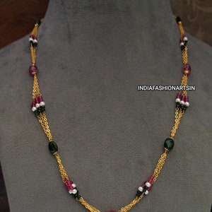New arrival Gold Plated Traditional Chain Handmade Party wear Chain Indian Fashion Chain 12&quot;Inches long Chain Necklace for women gifts