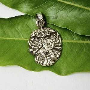 Panchmukhi HANUMAN Pendant/ Silver 925 Hanuman Pendant/Lord Hanuman Handmade Silver 925 Pendant.