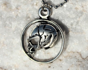 Skull Necklace / Custom Design Gothic Death's Head / Handmade Silver Men Jewelry / Undead / Zombie Walker Voodoo Gift for Him Christmas Gift