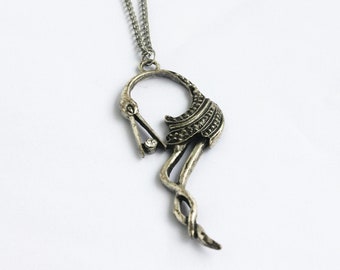 Dainty Flamingo Necklace / Silver Flamingo Jewelry / Flamingo Necklace / Flamingo Birthday Mother Father Gift / Handmade Necklace