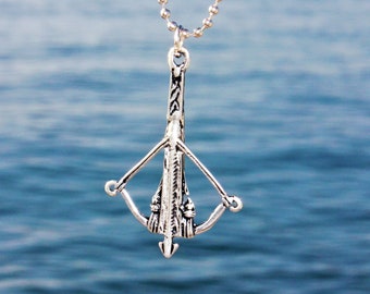 Crossbow Necklace / Weapon Charm Daryl Dixon Hansel and Gretel The Walking Dead Underworld Selene Jewelry Cupid Fandom Bow and Arrow Archery