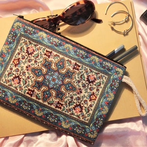 Ethno Design Portemonnaie Geldbörse Geldbeutel GeschenkVerpackung Kosmetiktasche Schlüsselanhänger Reißverschluss Clutch Handtasche Teppich Boho Tribal Hippie Unisex