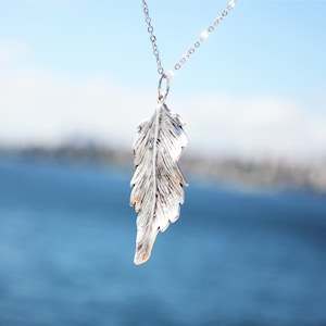Leaf Necklace / Silver Natural Leaf Pendant / Fall Leaf / Birch Charm / Jewelry Fitting / Gift for Her / Dainty Minimalist Jewel