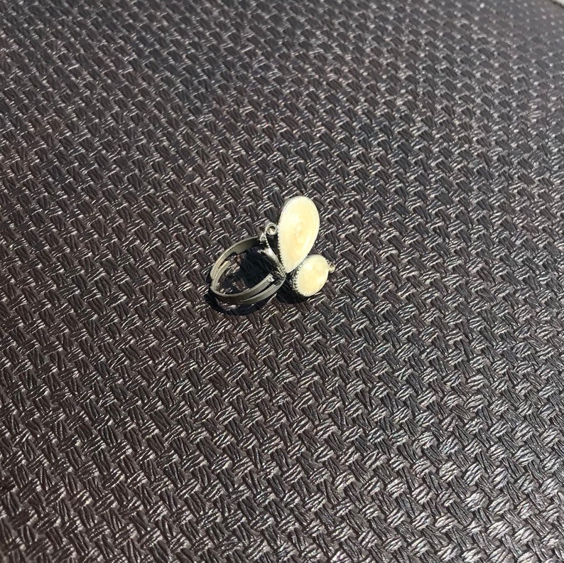 Pearl Ring Brass Adjustable Ring Vintage Ring