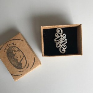 Ivy Floral Ring / Silver Colour Plated
