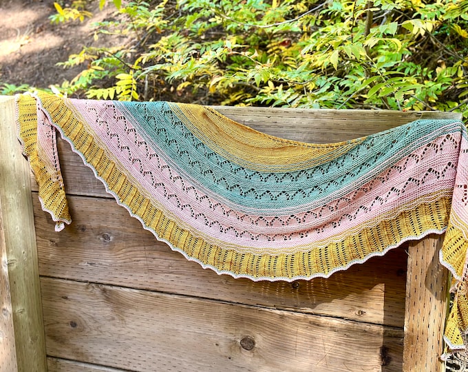 Backcountry Shawl knitting digital pattern