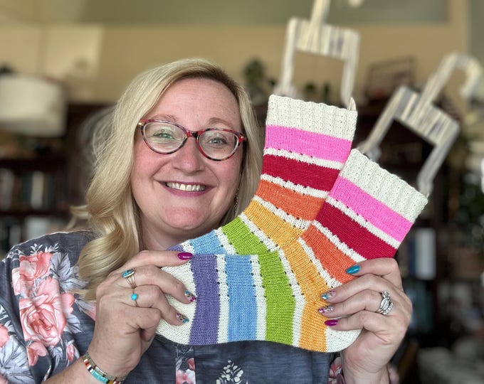 Sweet Stripes Socks Digital Knitting Pattern
