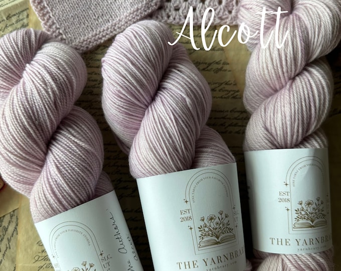 The Authors: Alcott - semi-solid fingering sock DK merino