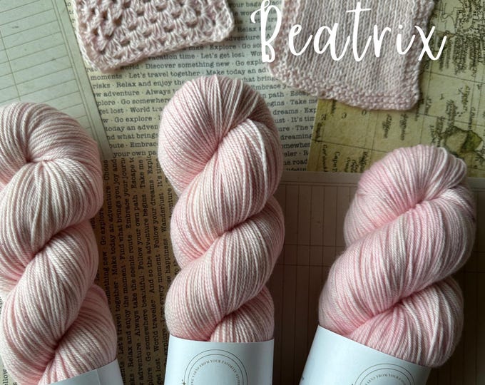 The Authors: Beatrix  - semi-solid fingering sock DK merino