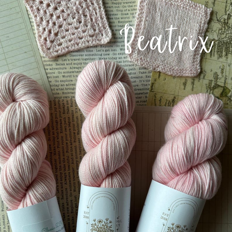 The Authors: Beatrix - Semi-solid Fingering Sock DK Merino - Etsy