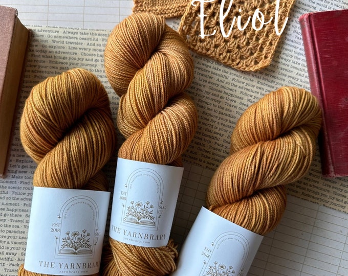 The Authors: Eliot - semi-solid fingering sock DK merino