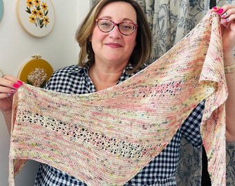 Layton Shawl knitting digital pattern
