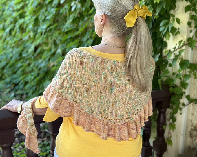 Sugarhouse Shawl knitting digital pattern