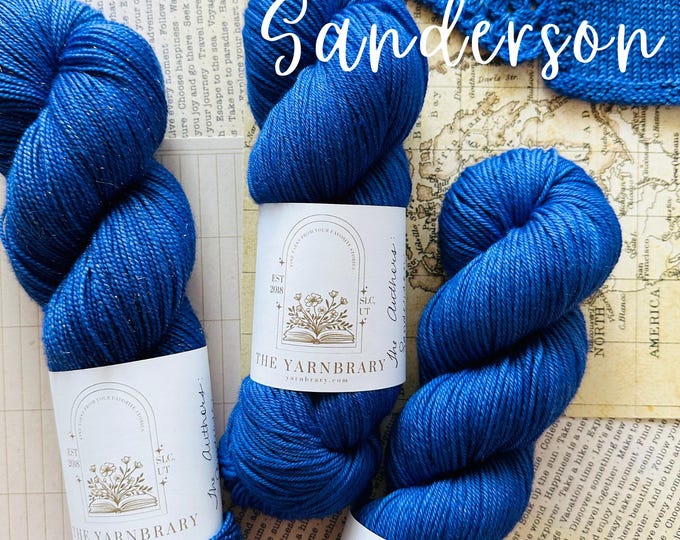 The Authors: Sanderson - semi-solid fingering sock DK merino sparkle