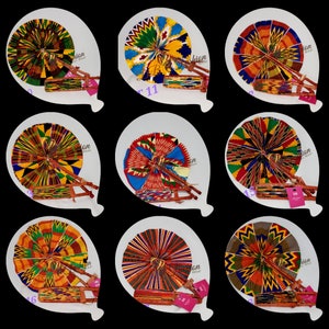 Kente fabric fans/ African fabric fan/ Fabric fan/ Made in Africa/ Fabric leather fan/ Ankara fan/ African Fabric fan