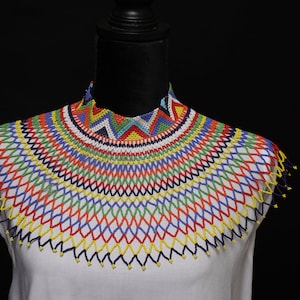 African Beaded Necklaces, African beaded jewelry, Maasai necklace, Zulu necklace, Beaded necklace, African necklace, African