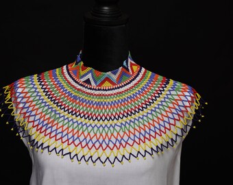 African Beaded Necklaces, African beaded jewelry, Maasai necklace, Zulu necklace, Beaded necklace, African necklace, African