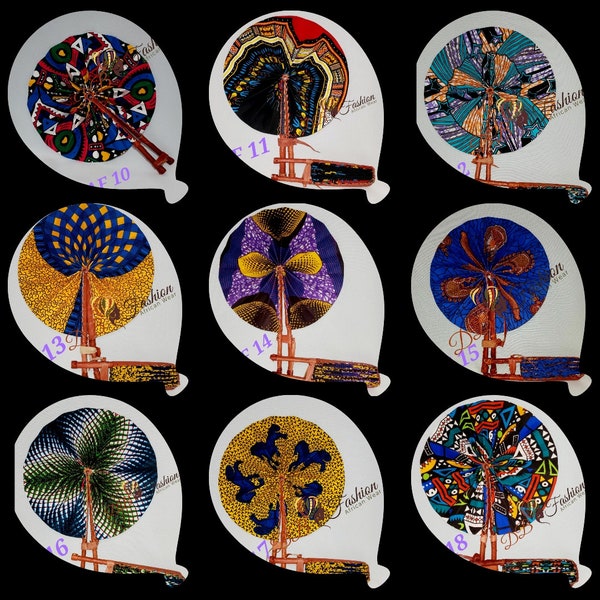 Ankara fabric fans/ African fabric fan/ Fabric fan/ Made in Africa/ Fabric leather fan/ Ankara fan/ African Fabric fan, wedding Favors