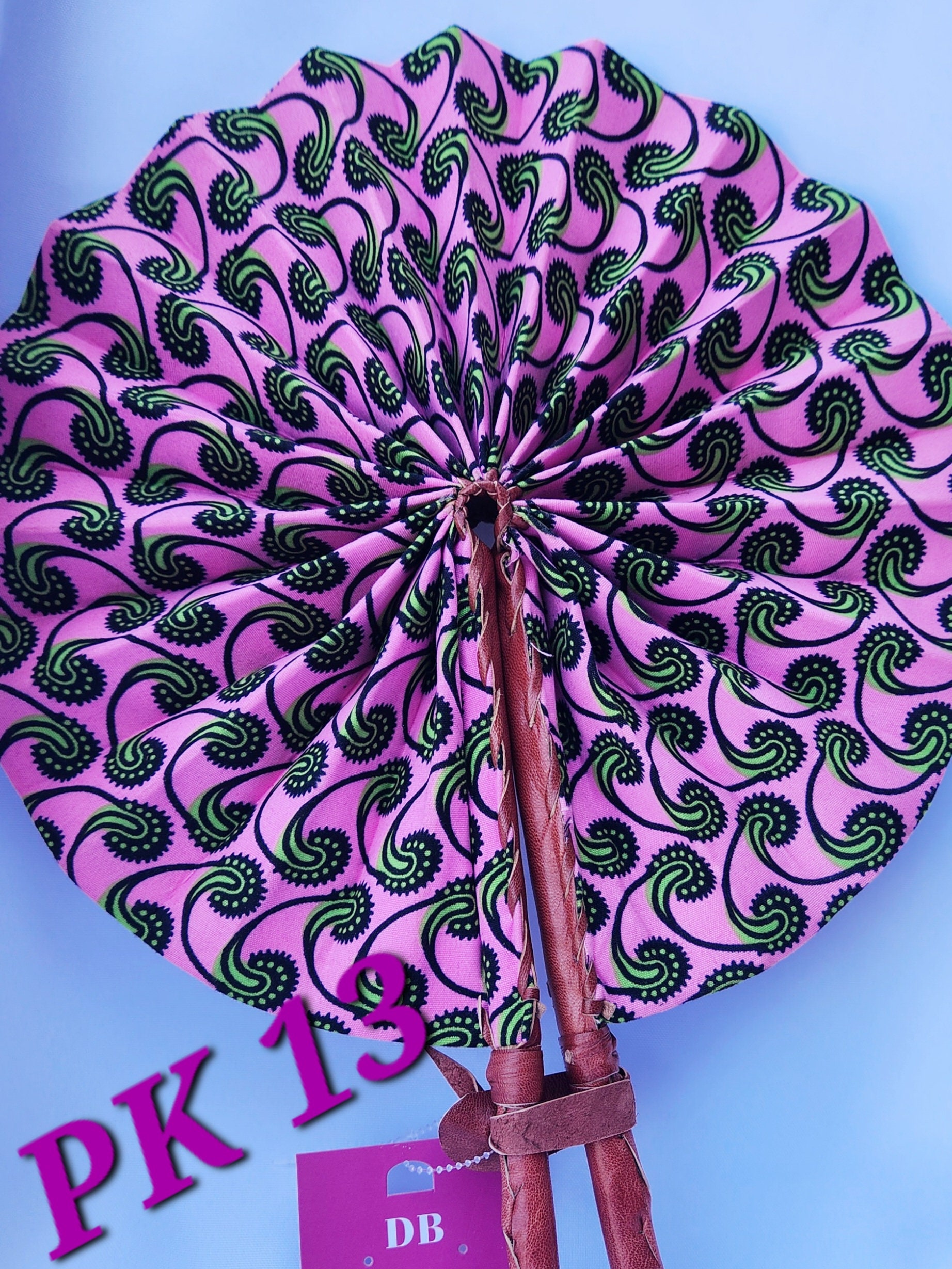 Grande Ventilatore A Mano Di Ankara, Tessuto Africano - Foto 2