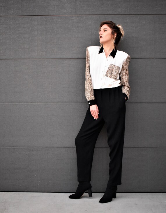 Vtg 80's Jumpsuit \\ Leopard Print Vintage Jumpsui