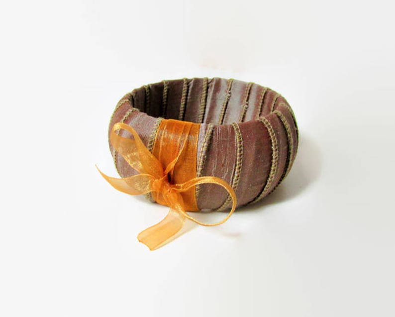 Real Silk Boho Bangle Bracelet Fabric Bangle