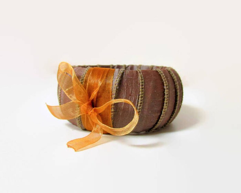 Real Silk Boho Bangle Bracelet Fabric Bangle