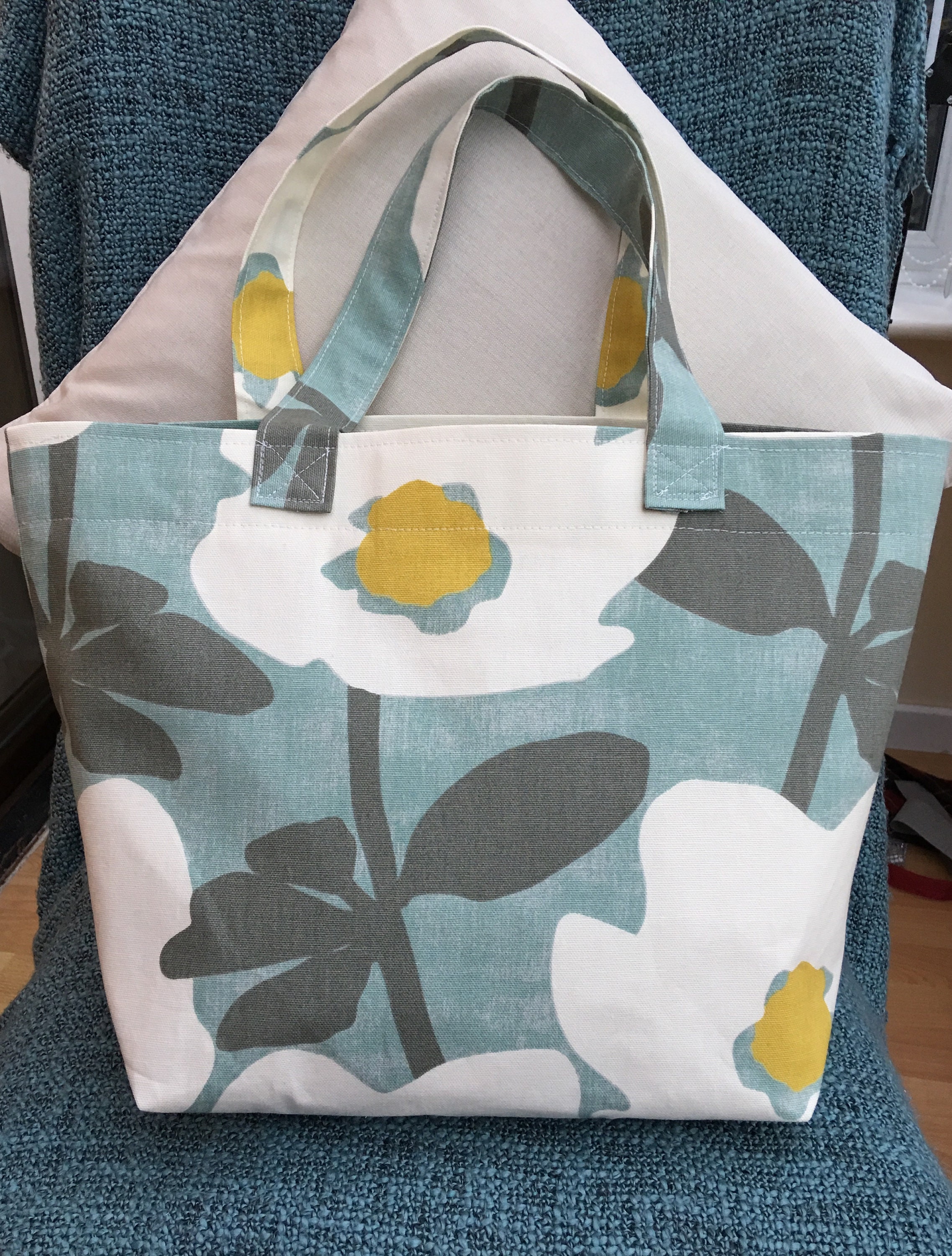 Bolso floral azul con muchos usos Etsy España