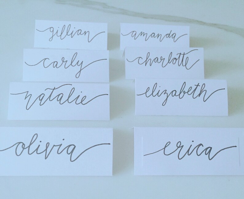 Custom Handwritten Personalized Calligraphy Place Cards weddings/events ...
